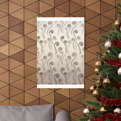 Fern Unfurling Wall Art Print | Summer Japandi Japanese Pattern Art