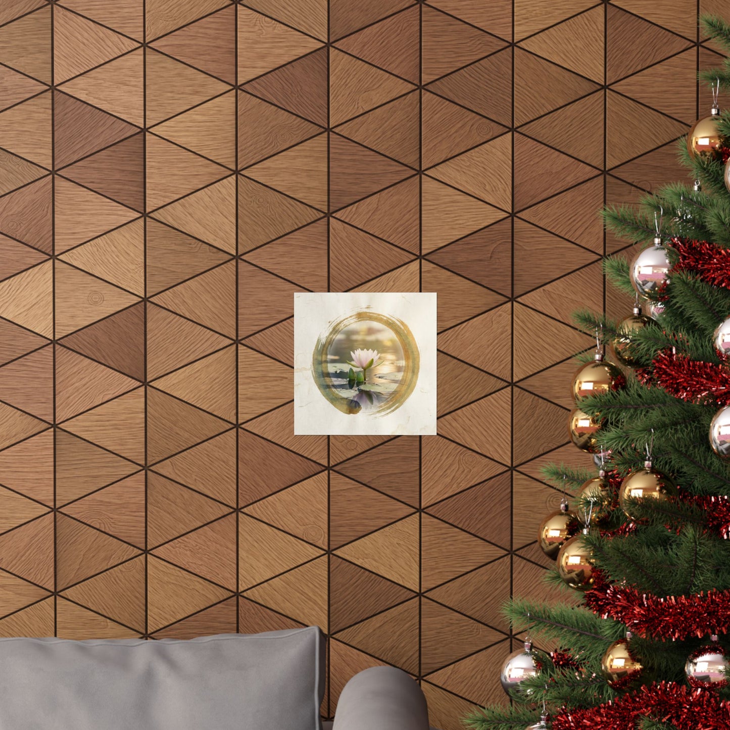 Golden Hour Lotus Flower Wall Art Print - Zen Ma