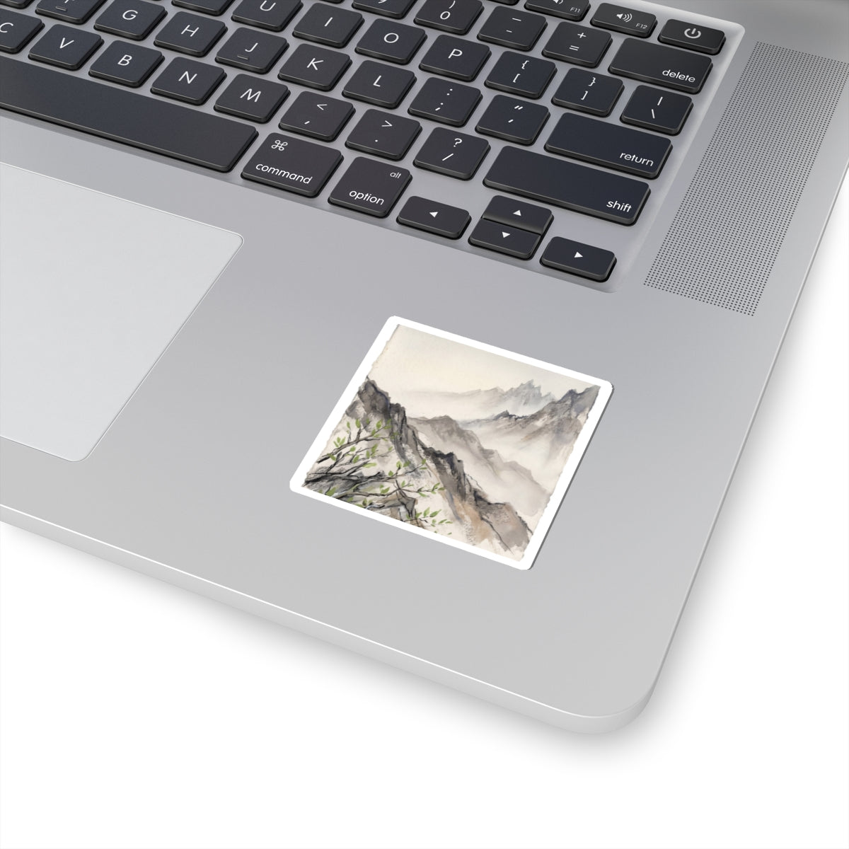 Mountain Mist Texture Sticker | Earthy Japandi Art