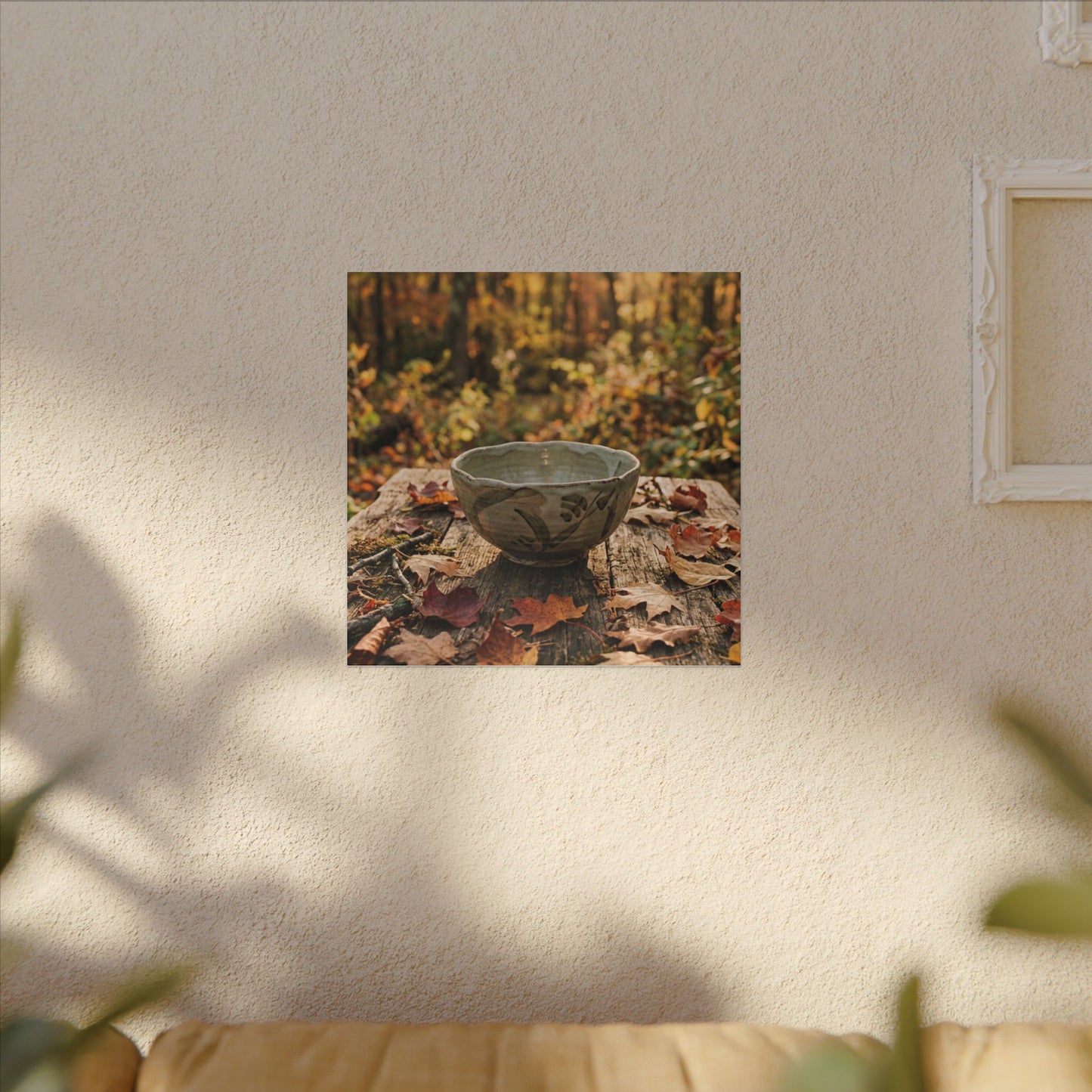 Golden Hour Ceramic Bowl Canvas Art - Japandi Fukinsei