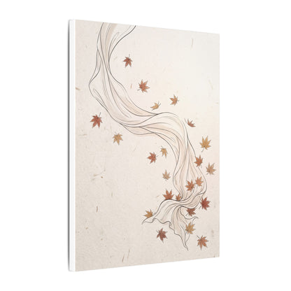 Japandi Silk Drape in Dawn | Minimal Line Canvas Art