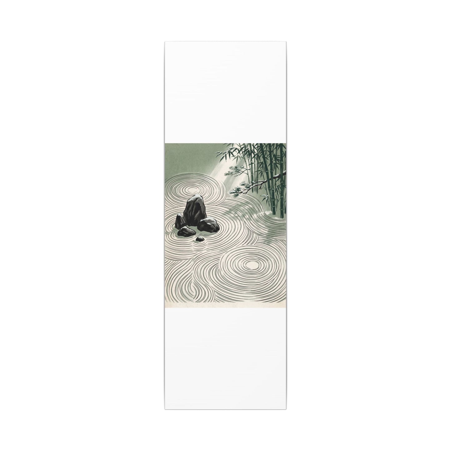 Shibui Rock Garden Canvas Art - Zen Ukiyo E Inspired