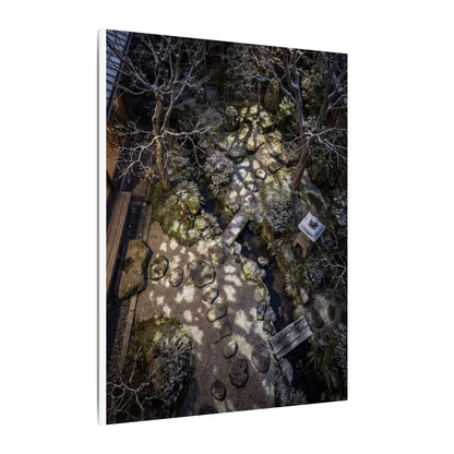 Moonlit Garden Japanese Pattern Canvas Art | Elegant Japandi Art