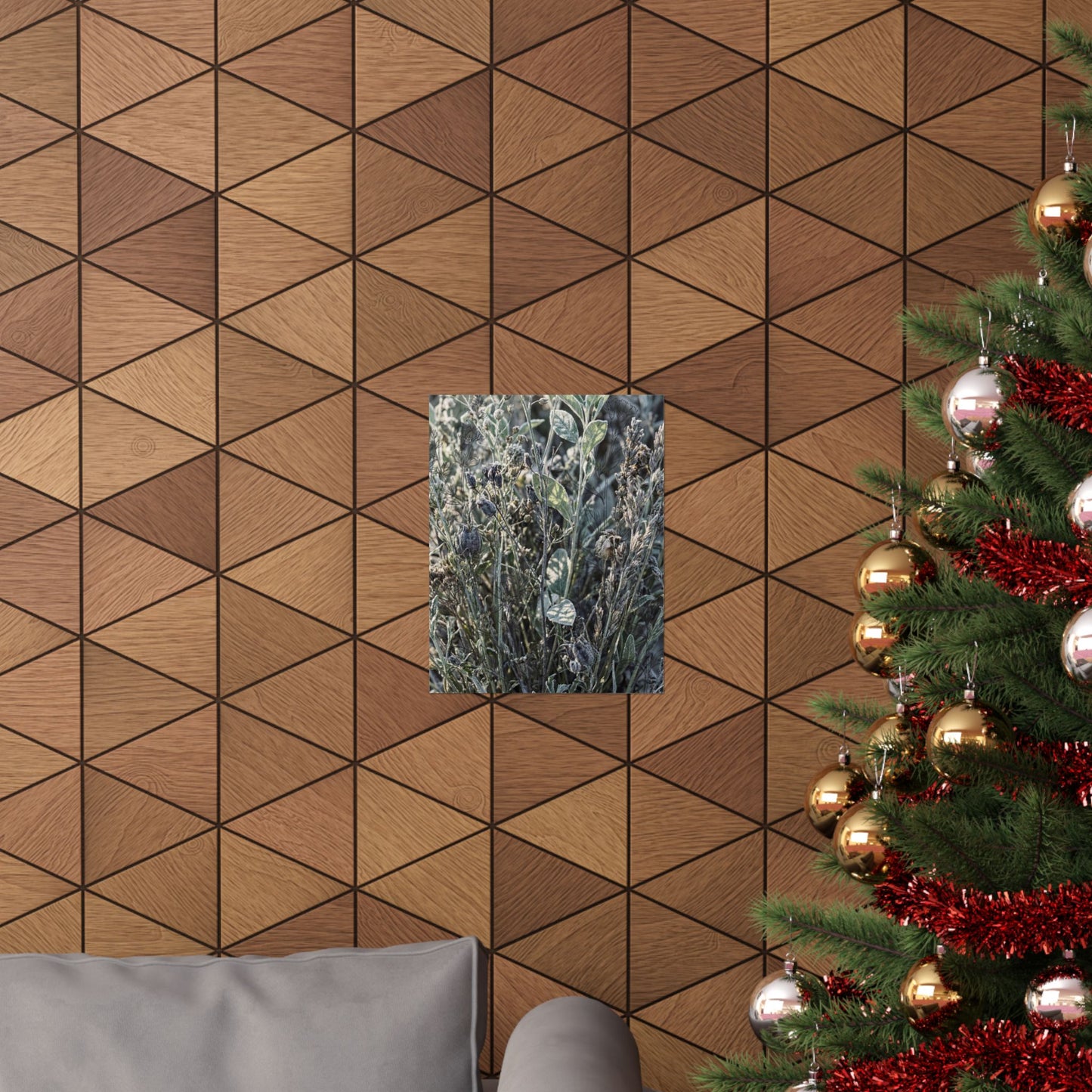 Dried Flowers Winter Wall Art Print | Japandi Neutral Design