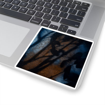 Luxurious Shadow Play Sticker - Moody Minimal Dark Japandi
