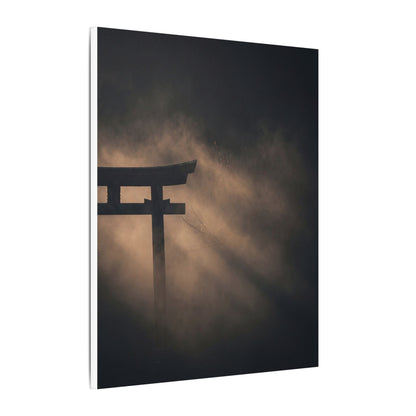 Torii Gate Shadow Zen Canvas Art | Bold Dark Japandi Art