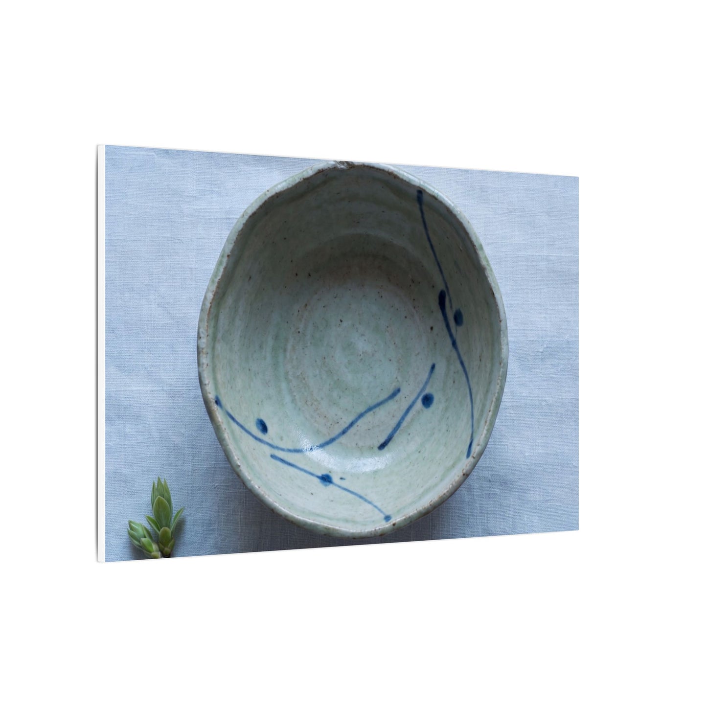 Spring Ceramic Bowl Minimal Line Canvas Art | Warm Decor