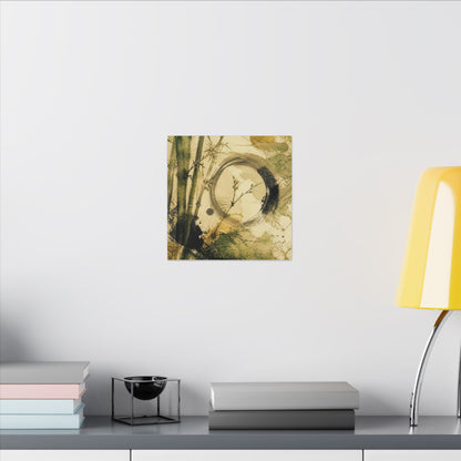 Ink Brushstroke Sumi E Canvas Art | Calm Zen Art