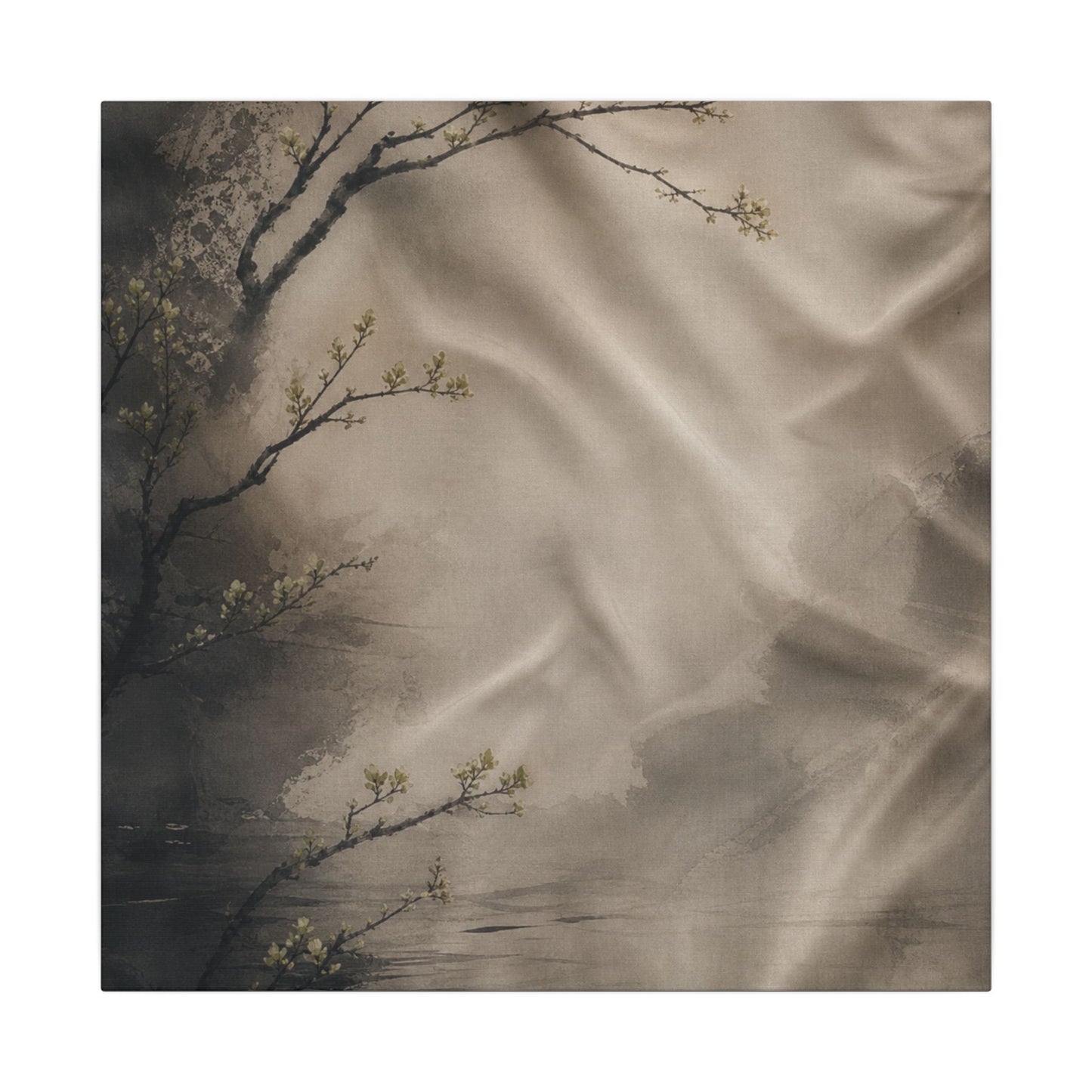 Silk Drape Canvas Art | Spring Japandi Japanese Pattern Art