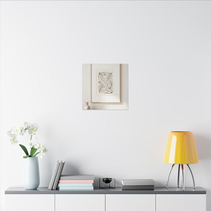 Japandi Charcoal Canvas Art