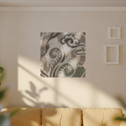 Dappled Ink Brushstroke Canvas Art - Japandi Ma
