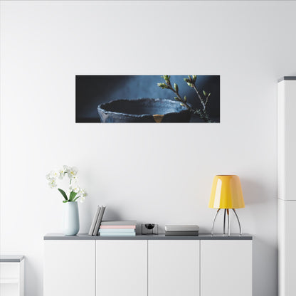 Sophisticated Ceramic Bowl Canvas Art - Shadow Zen Dark Japandi
