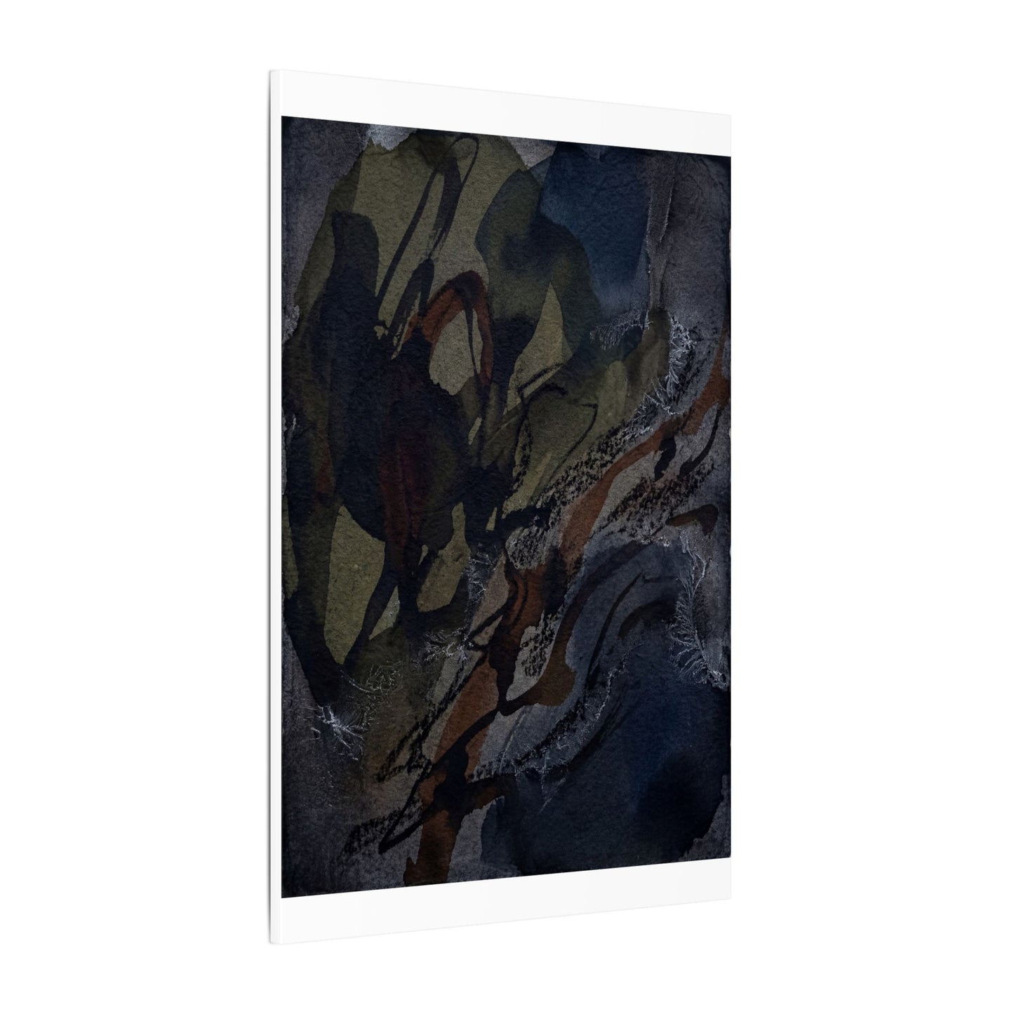 Shadow Play Winter Canvas Art | Dark Japandi Luxurious Design