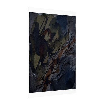 Shadow Play Winter Canvas Art | Dark Japandi Luxurious Design