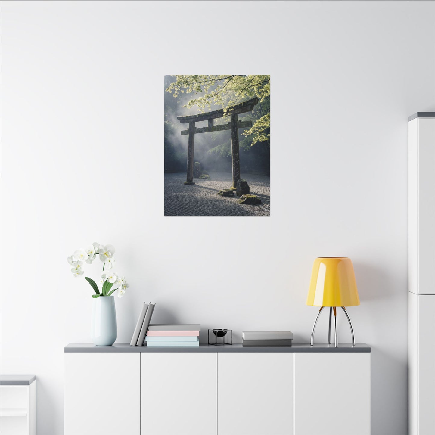 Torii Gate Canvas Art | Spring Zen Karesansui Art