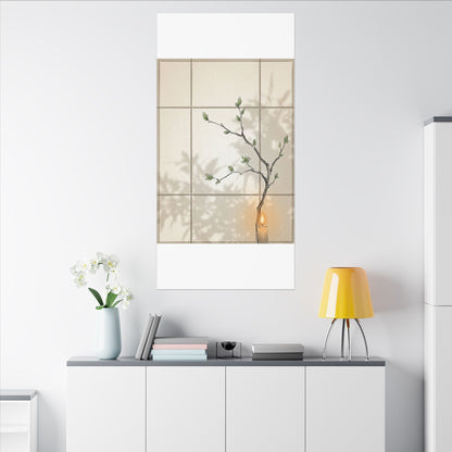 Shoji Screen Spring Canvas Art | Japandi Cozy Design