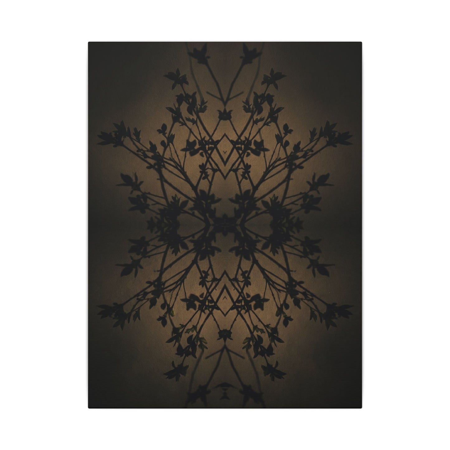 Golden Hour Shadow Play Canvas Art - Dark Japandi Seijaku