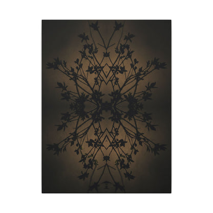 Golden Hour Shadow Play Canvas Art - Dark Japandi Seijaku