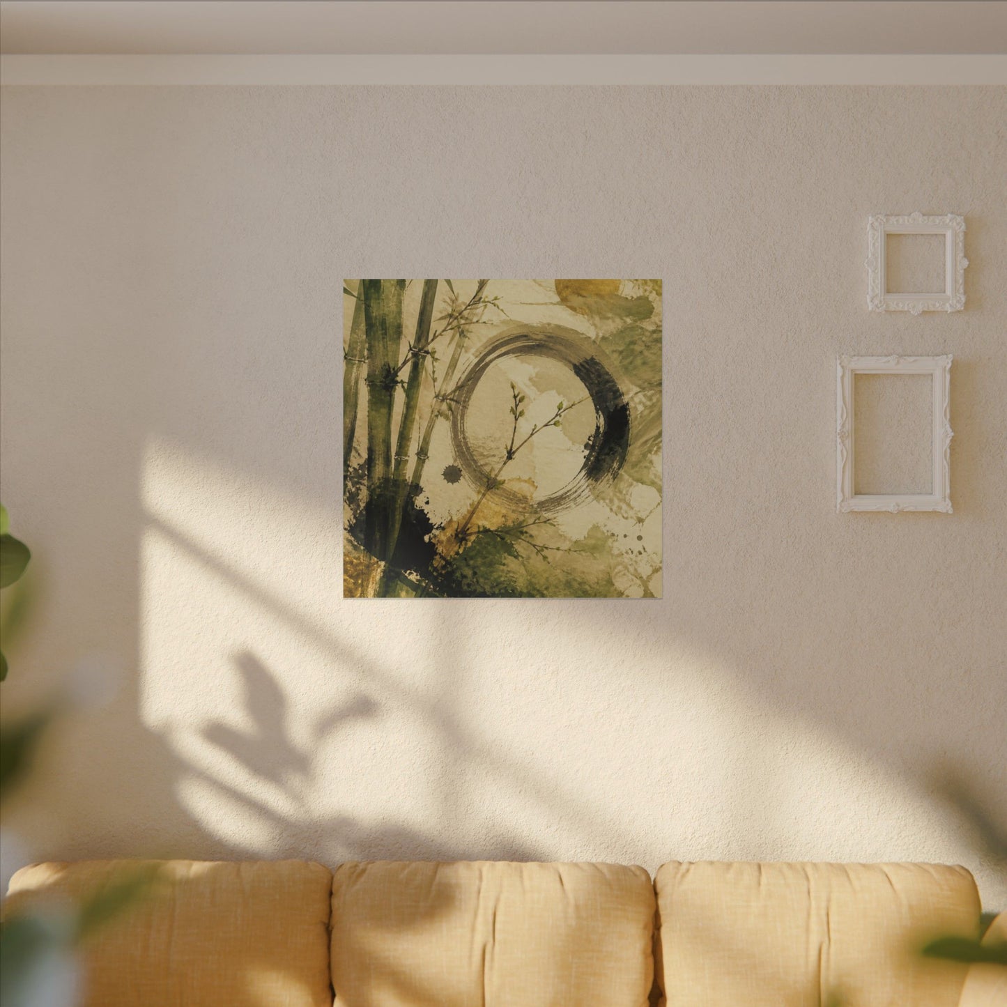 Ink Brushstroke Sumi E Canvas Art | Calm Zen Art