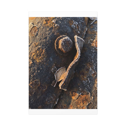 Moody Rust Patina Canvas Art - Moody Minimal Dark Japandi