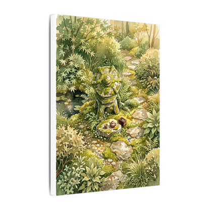 Datsuzoku Stone Lantern Canvas Art - Japandi Watercolor