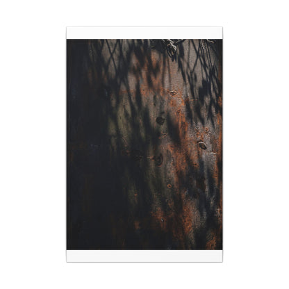 Rust Patina Shadow Zen Canvas Art | Luxurious Dark Japandi Art