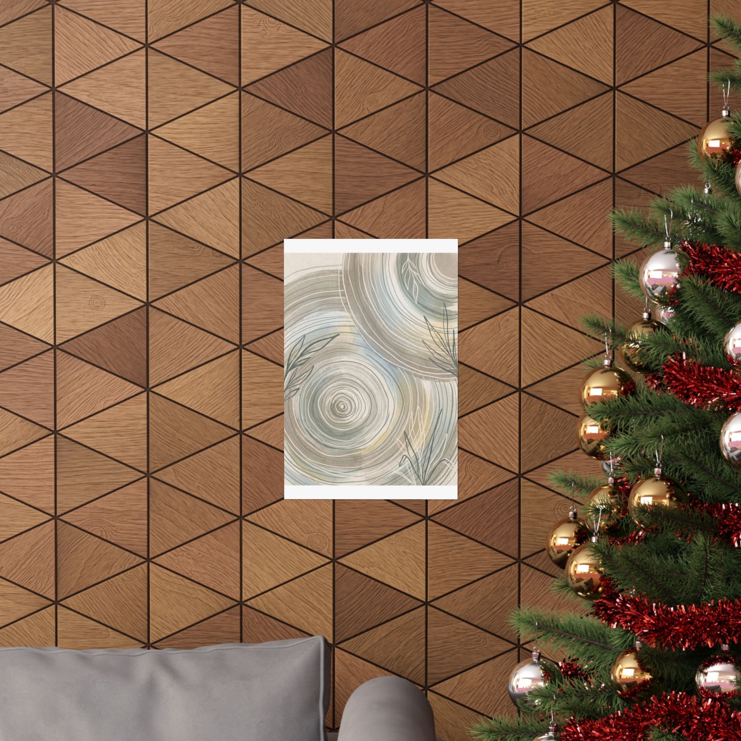 Moonlight Water Ripple Wall Art Print - Japandi Kanso