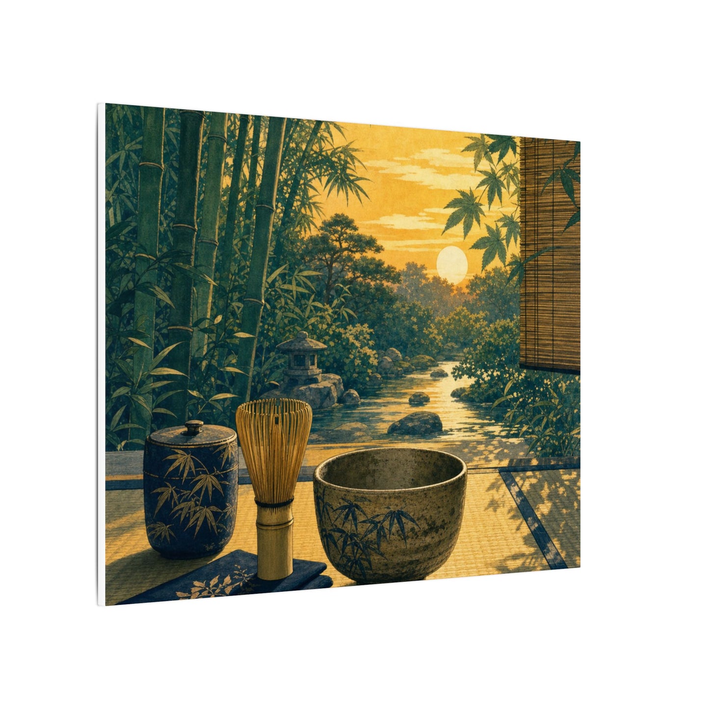 Ma Tea Ceremony Canvas Art - Zen Ukiyo E Inspired