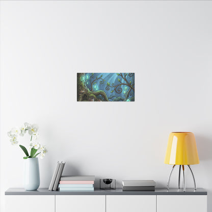 Spring Tea Ceremony Forest Whimsy Canvas Art | Cozy Decor