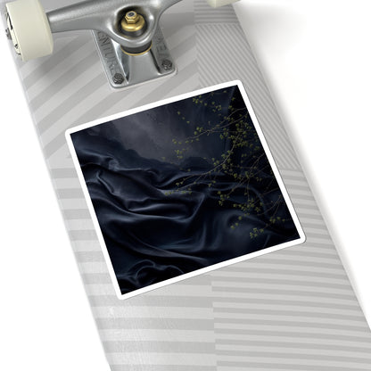 Silk Drape Sticker | Spring Dark Japandi Moody Minimal Art
