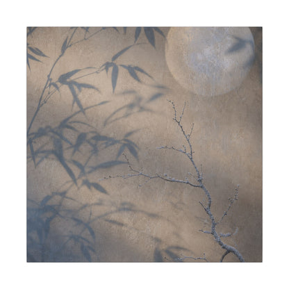 Shadow Play Canvas Art | Winter Japandi Japanese Pattern Art