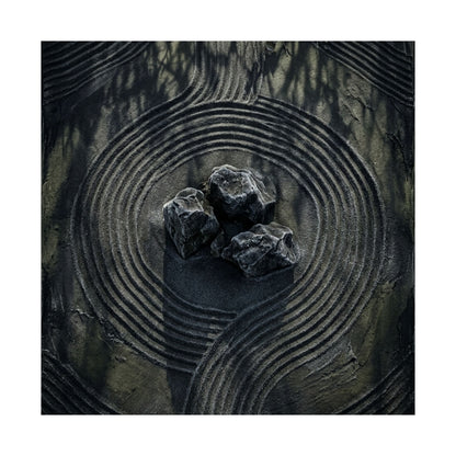Winter Rock Garden Dark Texture Wall Art Print | Atmospheric Decor