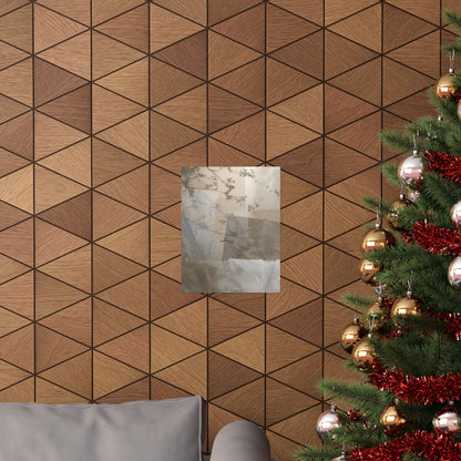 Shadow Play Winter Wall Art Print | Japandi Elegant Design