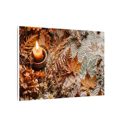 Candlelight Dried Flowers Canvas Art - Japandi Seijaku