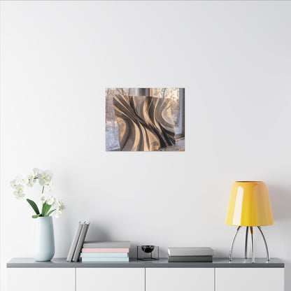 Mono No Aware Paper Fold Canvas Art - Japandi Minimal Line
