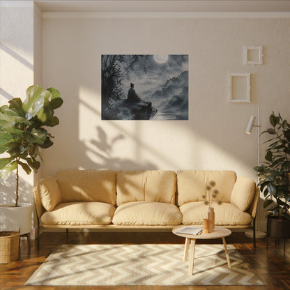 Ink Brushstroke Sumi E Canvas Art | Serene Zen Art