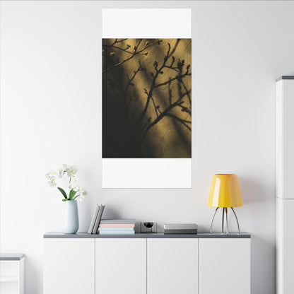 Golden Hour Shadow Play Canvas Art - Dark Japandi Seijaku