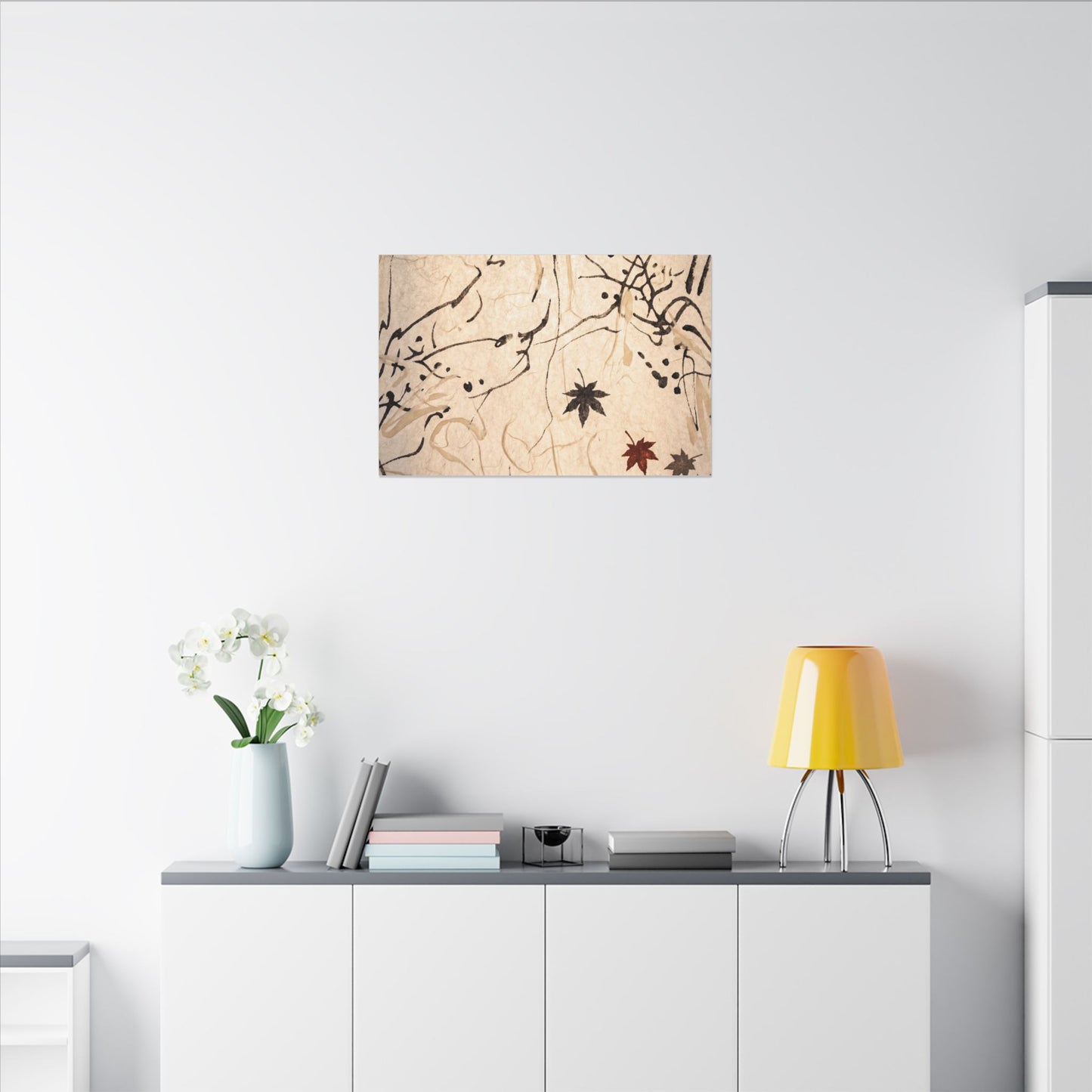 Golden Hour Shoji Screen Canvas Art - Japandi Fukinsei