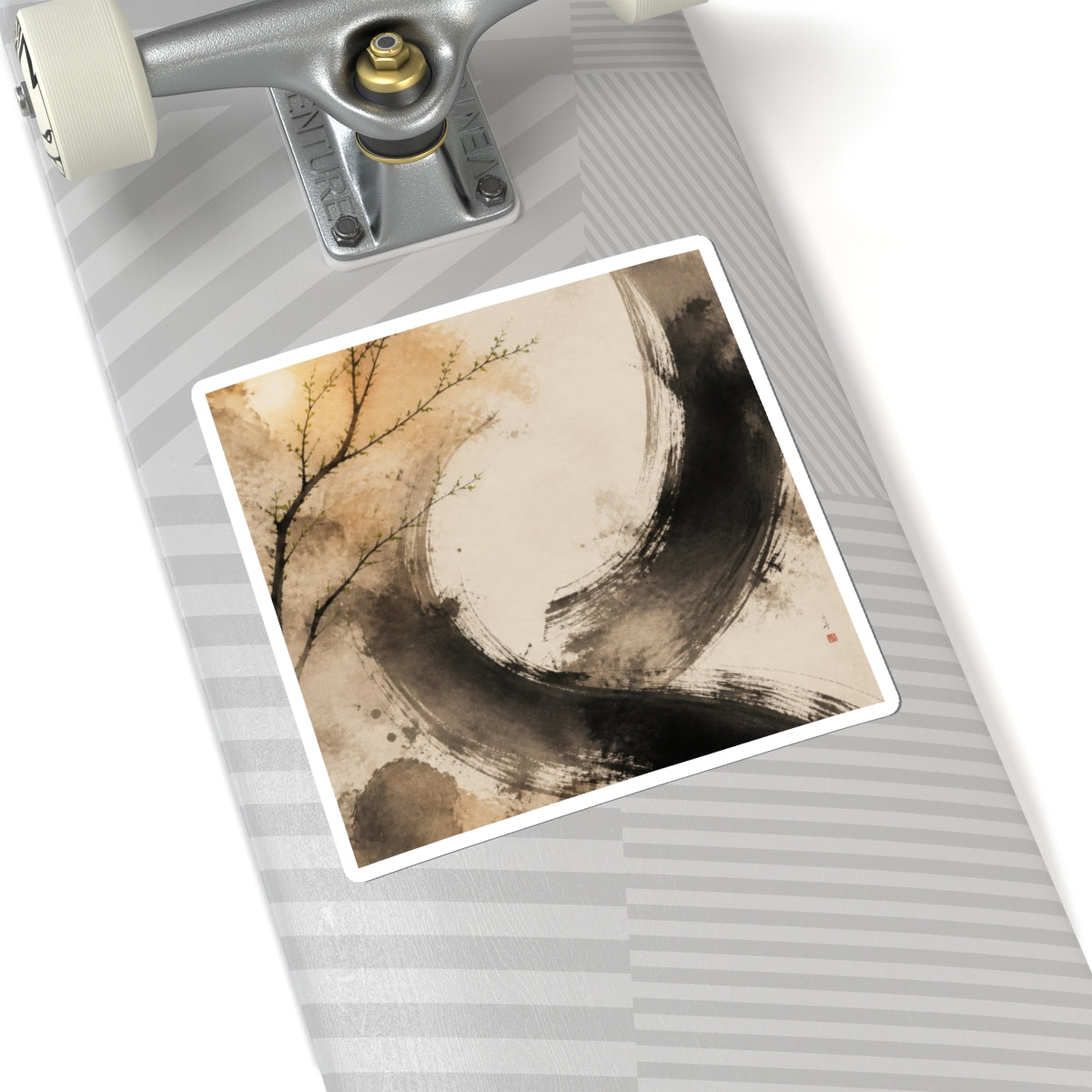 Ma Ink Brushstroke Sticker - Japandi Watercolor