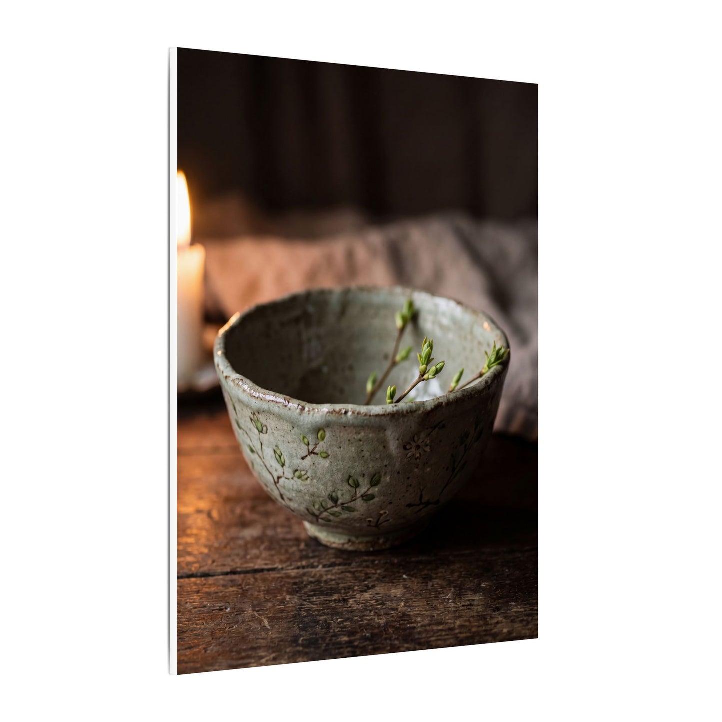 Ceramic Bowl Spring Canvas Art | Japandi Neutral Design