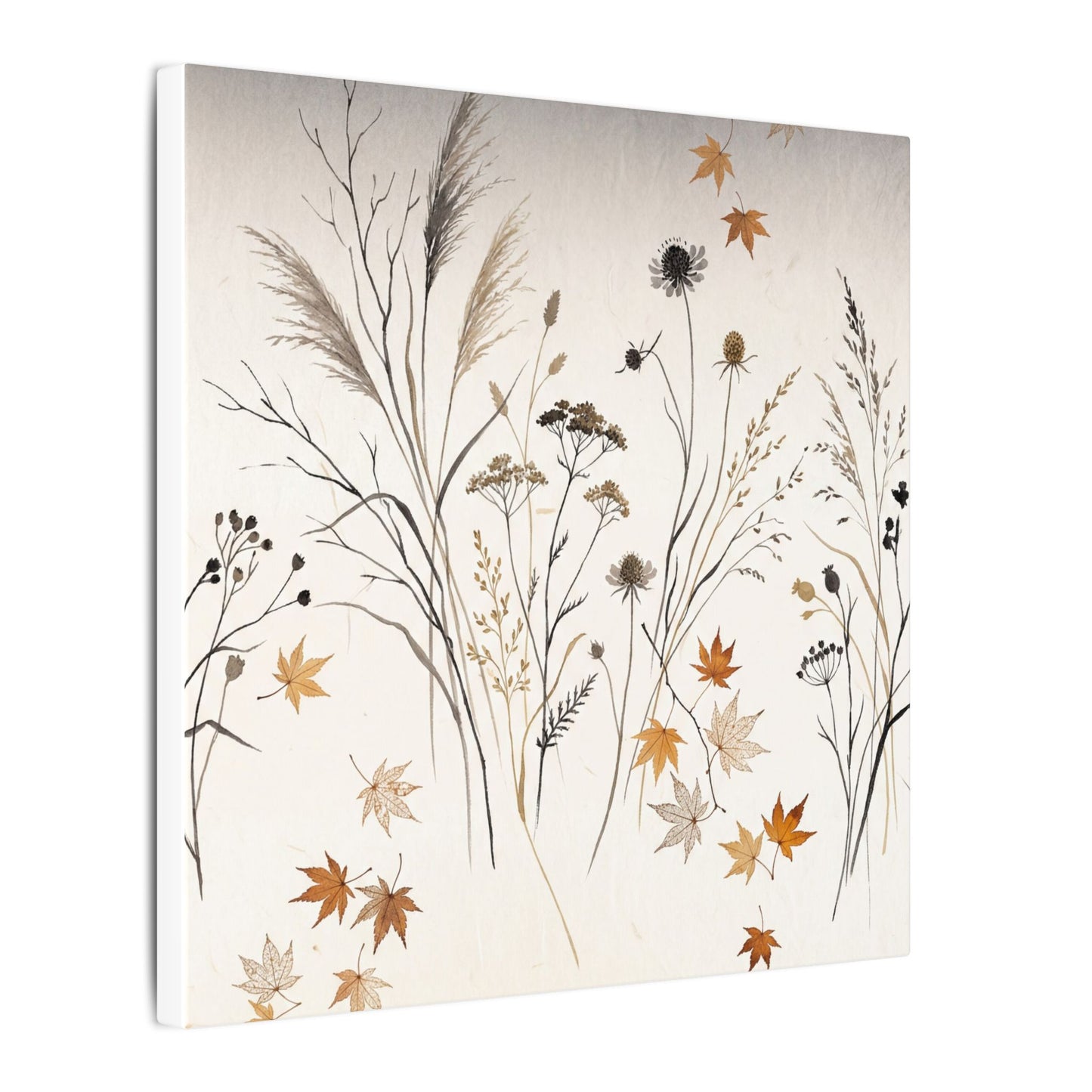 Dawn Dried Flowers Canvas Art - Japandi Kanso