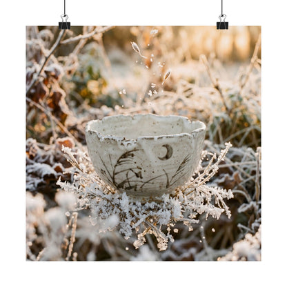 Golden Hour Ceramic Bowl Wall Art Print - Japandi Kanso