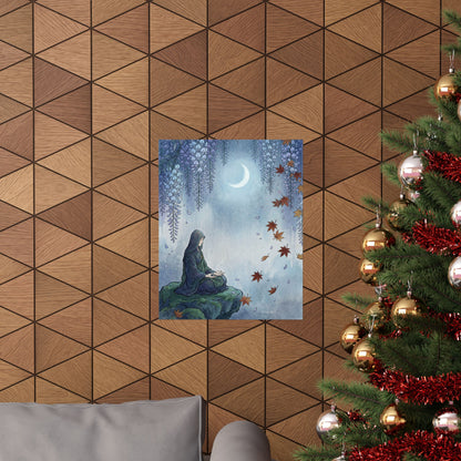 Wisteria Autumn Wall Art Print | Zen Contemplative Design
