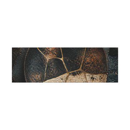 Kintsugi Rust Patina in Dawn | Gold Repair Canvas Art
