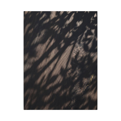 Shadow Play Summer Canvas Art | Dark Japandi Moody Design