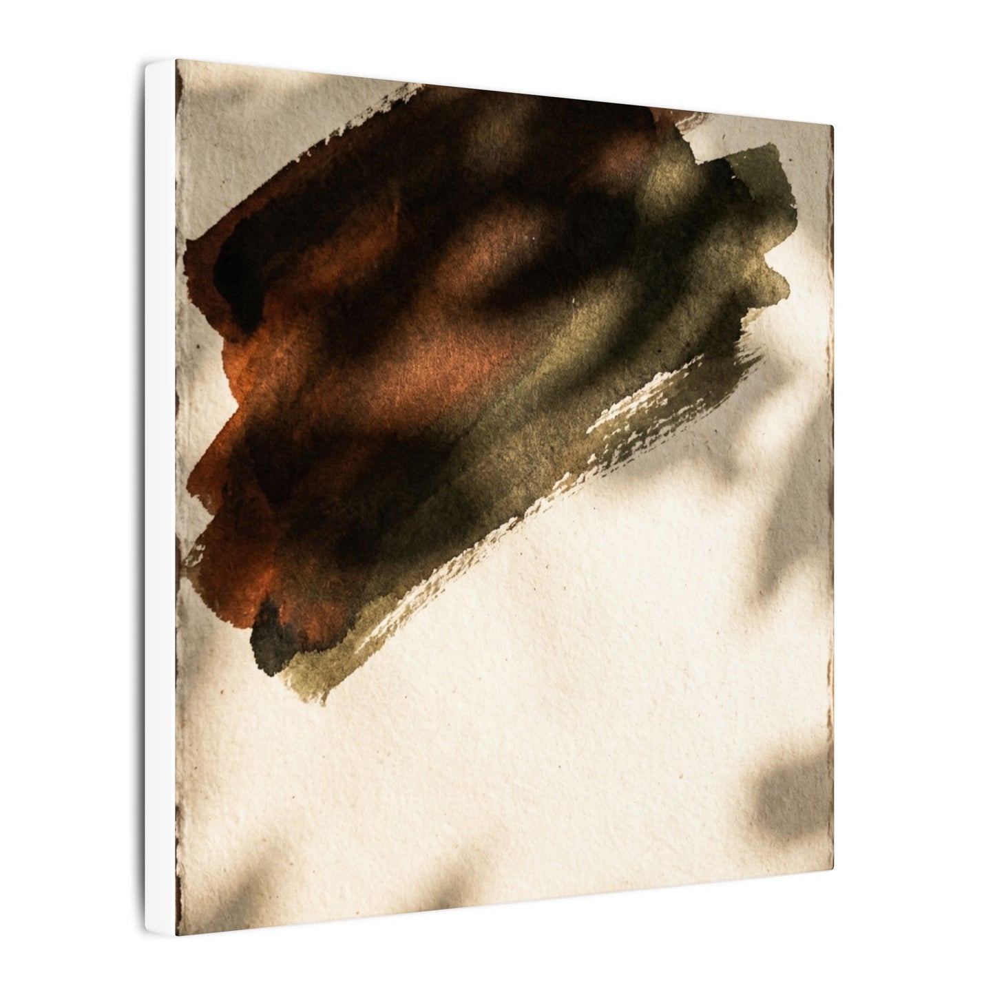 Ink Brushstroke Canvas Art | Summer Dark Japandi Moody Minimal Art