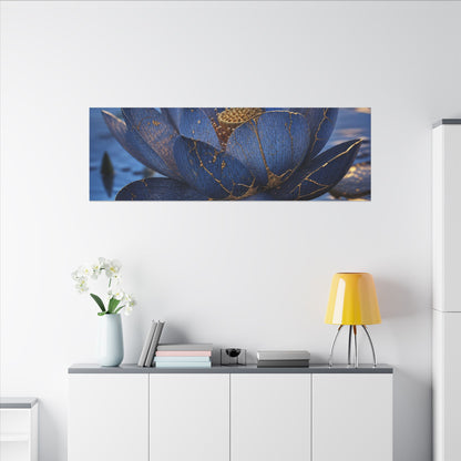 Kintsugi Lotus Flower in Dawn | Broken Beauty Canvas Art