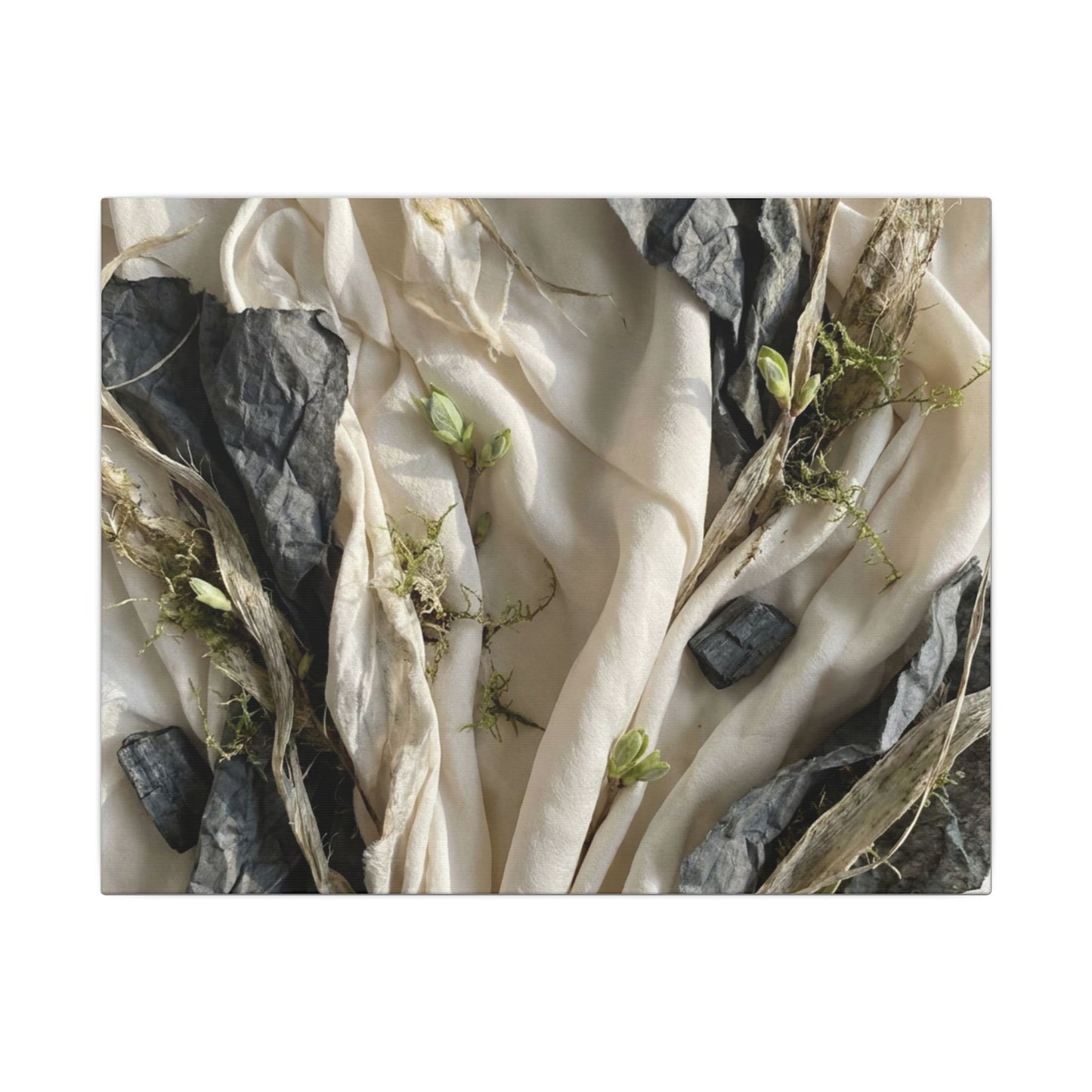 Spring Silk Drape Texture Canvas Art | Warm Decor