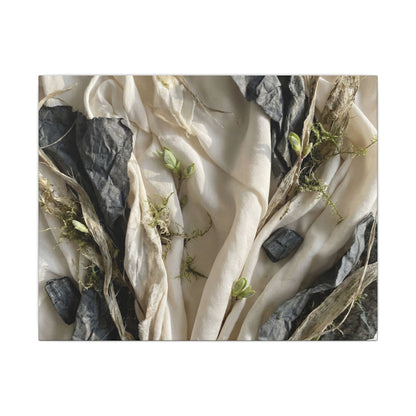 Spring Silk Drape Texture Canvas Art | Warm Decor