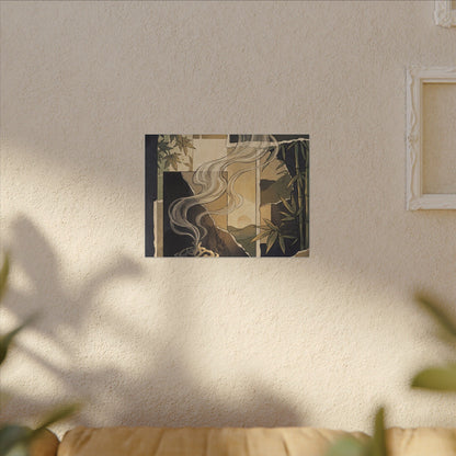 Tranquil Incense Smoke Canvas Art - Ukiyo E Inspired Zen